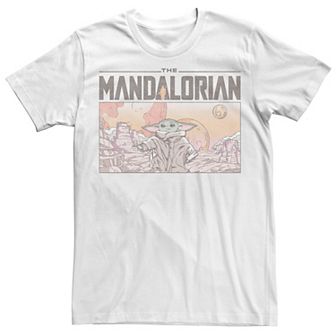 Men's Star Wars The Mandalorioan The Child Grogu Landscape Tee