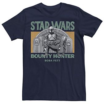 Men's Star Wars The Mandalorioan Boba Fett Bounty Hunter Poster Tee