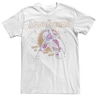 Men's Star Wars The Mandalorioan Dark Mando Comic Poster Tee