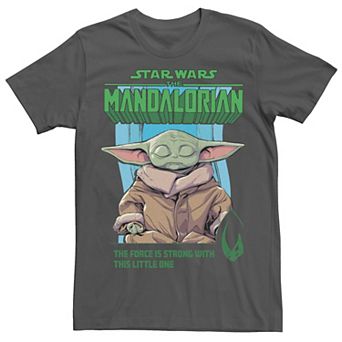 Men's Star Wars The Mandalorioan Meditating Grogu Poster Tee