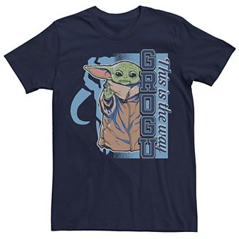 Men's Star Wars The Mandalorioan Grogu This Is The Way Poster Tee