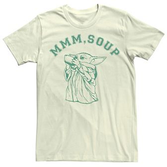 Men's Star Wars The Mandalorioan MMM Soup Grogu Drawing Tee