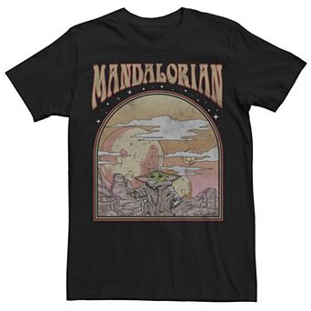 Men's Star Wars The Mandalorioan Nouveau Landscape Poster Tee