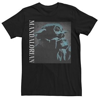 Men's Star Wars The Mandalorioan Grogu Grunge Photo Tee