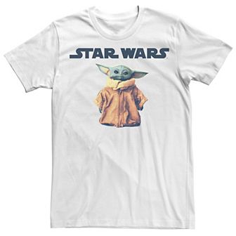 Men's Star Wars The Mandalorioan Baby Bjorn Front Photo Tee