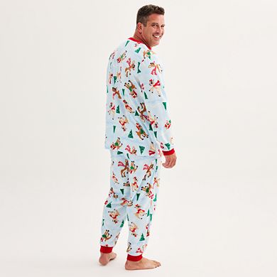 Big & Tall Jammies For Your Families® Rudolph the Red-Nosed Reindeer Top & Bottoms Pajama Set