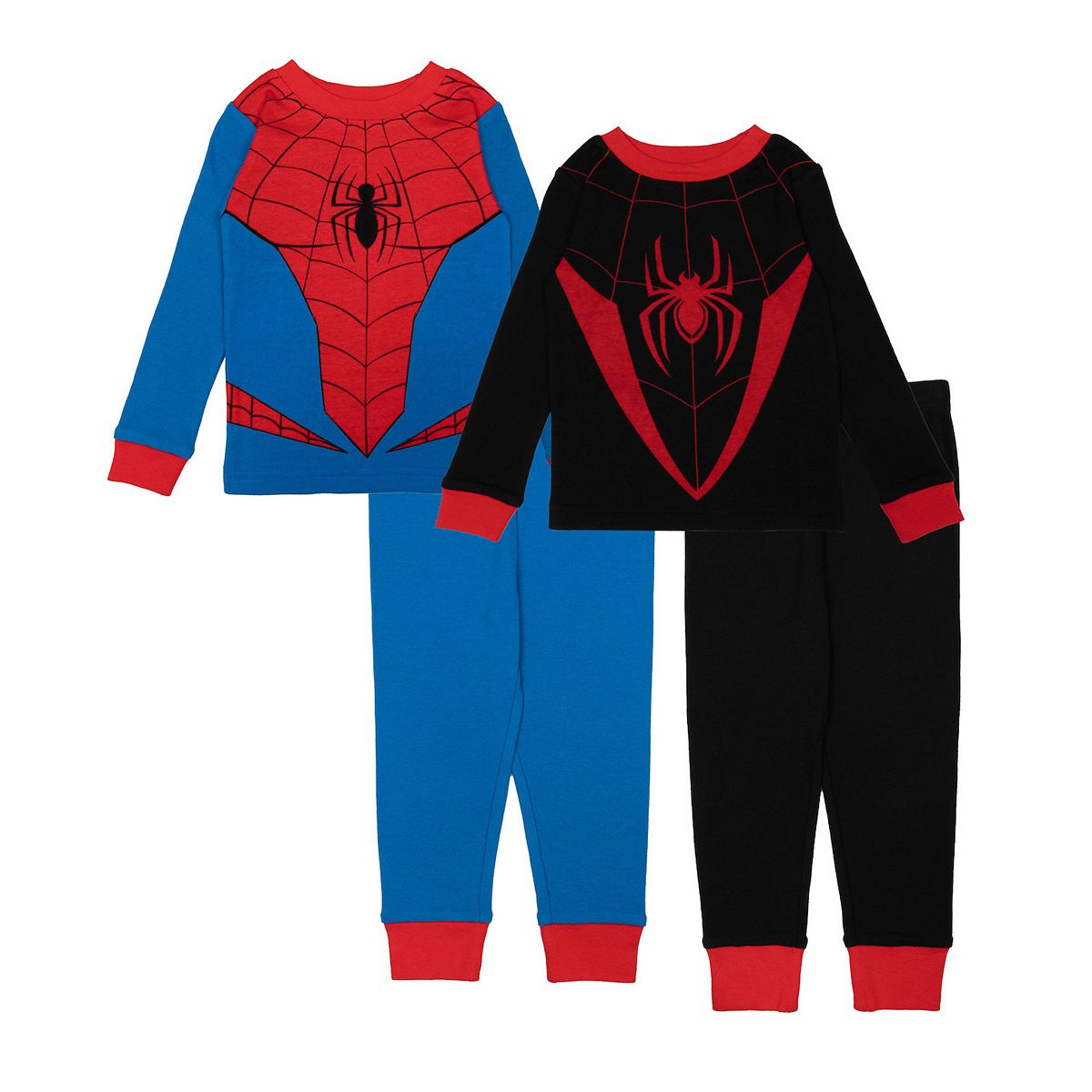 Toddler Boy Marvel Spider-Man Peter Parker & Miles Morales 4-Piece Tops &  Bottoms Pajama