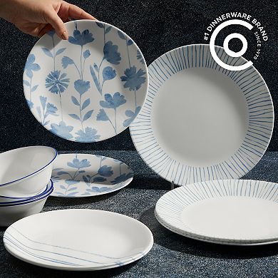 Corelle Botanical Stripes 12-pc. Dinnerware Set