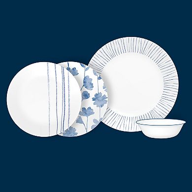 Corelle Botanical Stripes 12-pc. Dinnerware Set