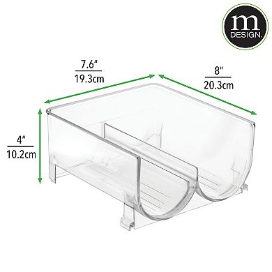 mDesign Plastic Stackable 2 Bottle Water Bottle Storage Organizer Rack ...