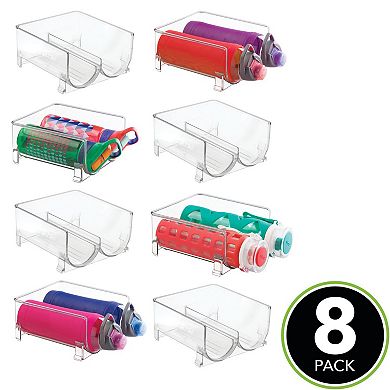 Mdesign Plastic Free-standing Stackable 2 Bottle Storage Rack, 8 Pack