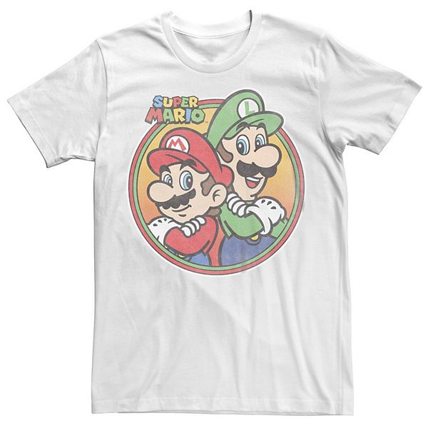 Men's Nintendo Super Mario & Luigi Brothers Circle Tee