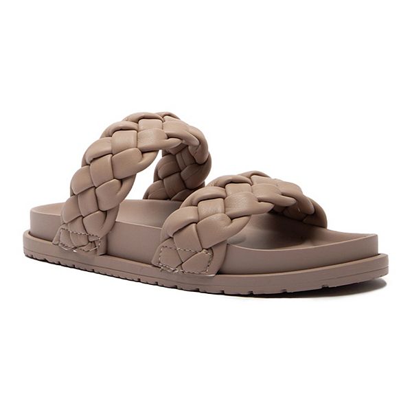 Qupid Albina01 Women's Double Band Slide Sandals