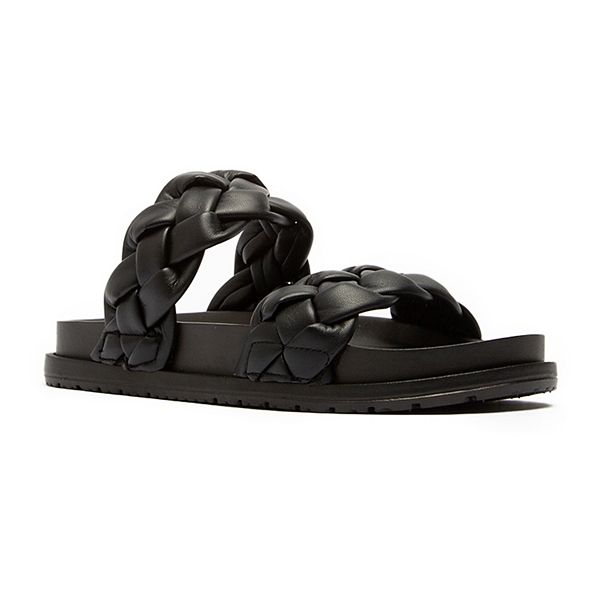 Qupid Albina01 Women's Double Band Slide Sandals