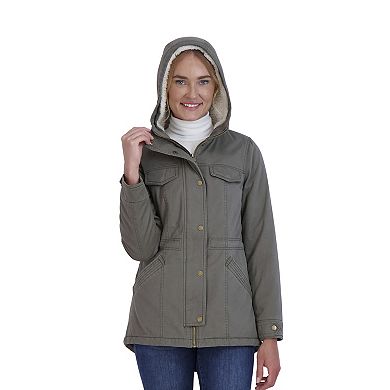 Juniors' Sebby Sherpa-Lined Twill Jacket