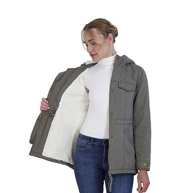 Juniors' Sebby Sherpa-Lined Twill Jacket