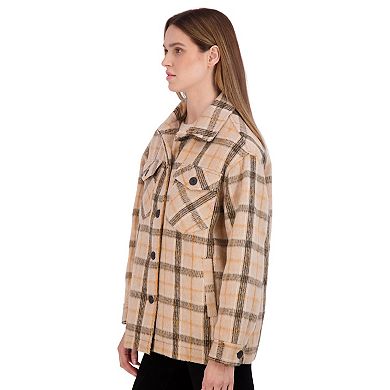 Juniors' Sebby Plaid Shacket