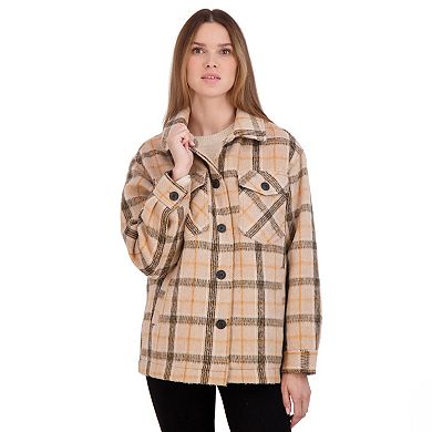 Juniors' Sebby Plaid Shacket