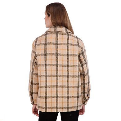 Juniors' Sebby Plaid Shacket