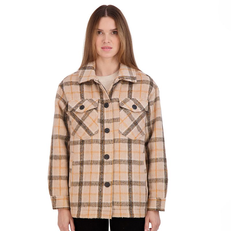 Juniors' Sebby Plaid Shacket