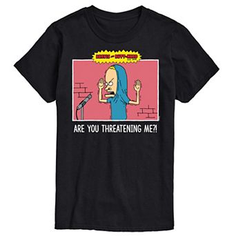 Big & Tall Beavis & Butthead Threatening Me Tee