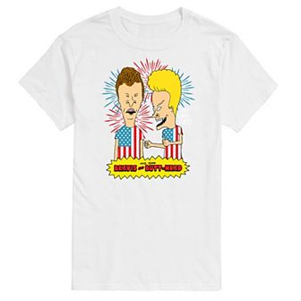 Big & Tall Beavis & Butthead USA Firework Tee