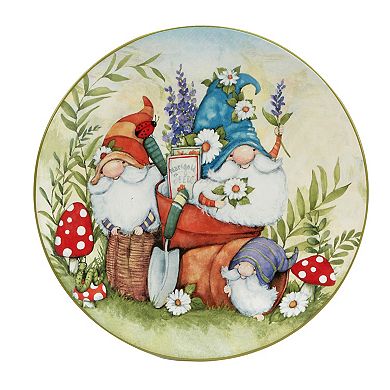 Certified International Garden Gnomes 4-pc. Dinner Plate Set