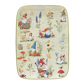 Certified International Gnomes of The Garden Rectangle Platter