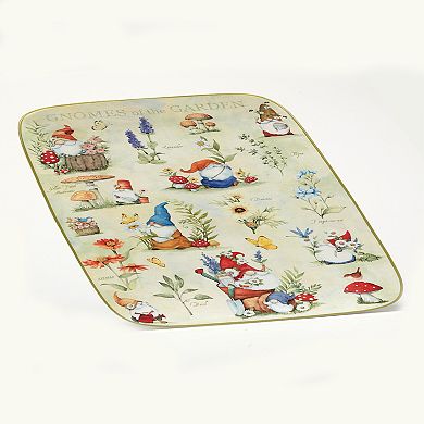 Certified International Gnomes of The Garden Rectangle Platter