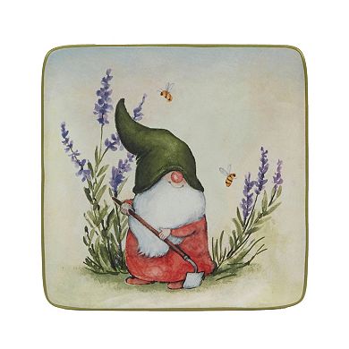 Certified International Garden Gnomes 4-pc. Canape Plate Set