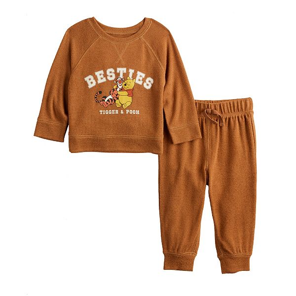 Disney's Winnie the Pooh Baby Boy Cozy Knit Graphic Sweatshirt & Jogger
