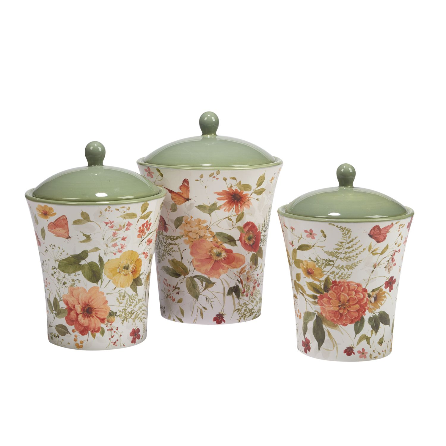 International China Co Floral Kitchen Canister Set of 2 – Standpipe Antiques