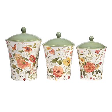 Certified International Nature's Song 3-pc. Canister Set