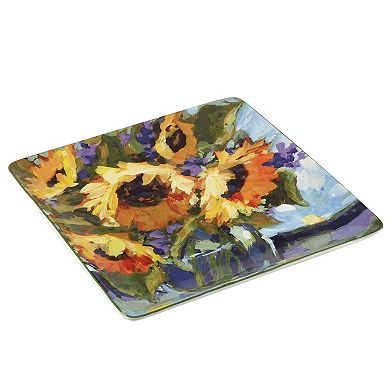 Certified International Sunflower Bouquet Square Platter