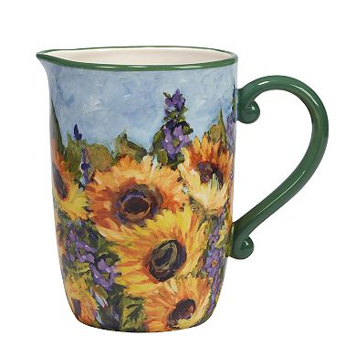 Certified International Sunflower Bouquet Pitcher