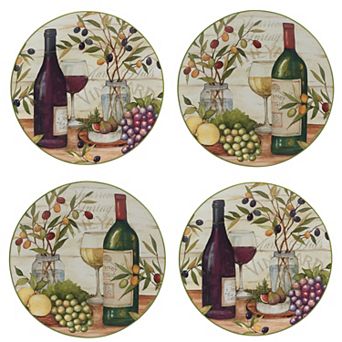 Certified International Meadow Brook Vineyard 4 pc Dinner Plate Set