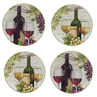 Certified International Meadow Brook Vineyard 4 pc Salad Plate Set