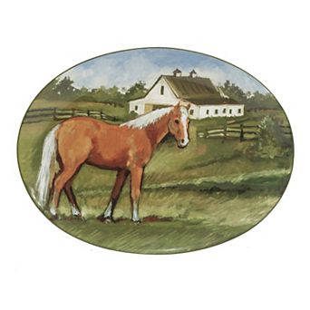 Certified International York Stables Oval Platter