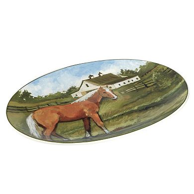 Certified International York Stables Oval Platter