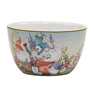 Certified International Garden Gnomes 4-pc. Ice Cream Bowl Set