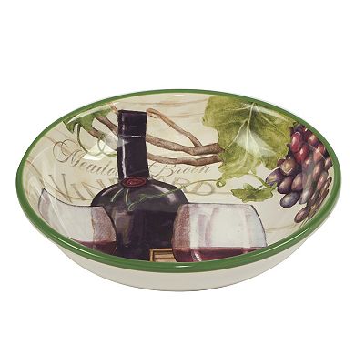 Certified International Meadow Brook Vineyard 4-pc. Soup / Pasta Bowl Set