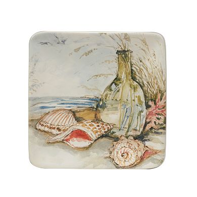 Certified International Coastal Landscape 4-pc. Canape Plate Set