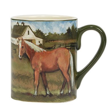 Certified International York Stables 4-pc. Mug Set