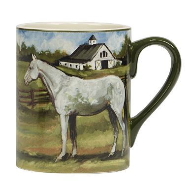 Certified International York Stables 4-pc. Mug Set