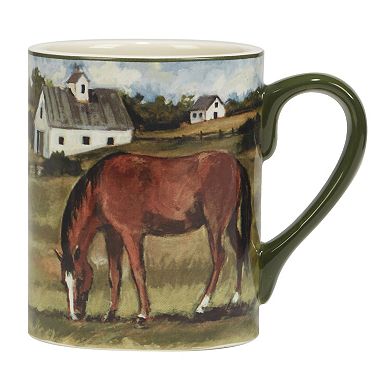 Certified International York Stables 4-pc. Mug Set