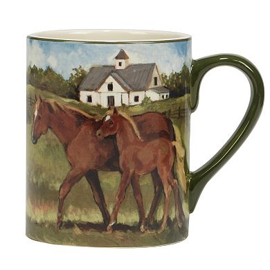 Certified International York Stables 4-pc. Mug Set