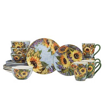 Certified International Sunflower Bouquet 16 pc Dinnerware Set