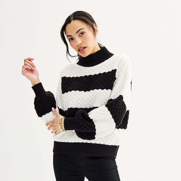 Women s Nine West Cozy Mock Neck Pullover Sweater