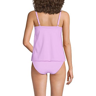 Women's Lands' End Chlorine Resistant Tulip Hem Tankini Swim Top