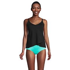 Lands' End Women's Plus Size Chlorine Resistant Square Neck Halter Tankini  Swimsuit Top 
